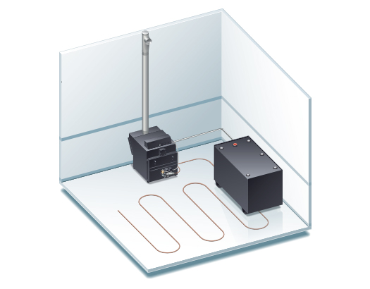 Furnace boiler installation illustration